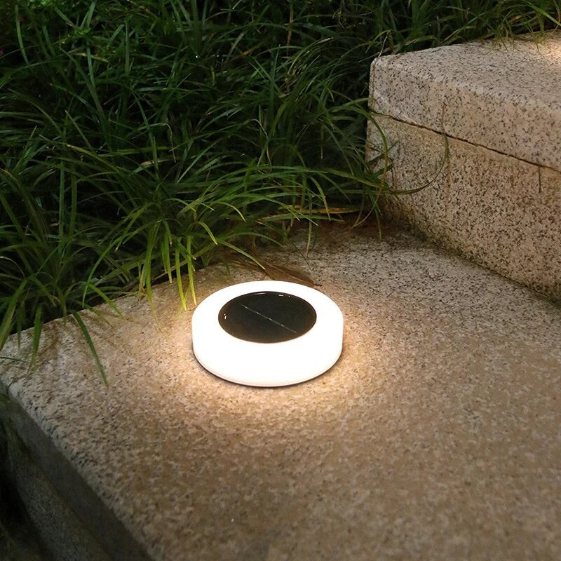 Lampa Solara LED, sub forma de cerc, pentru gazon sau grădină rezistenta la apa, Lumina Alb Cald