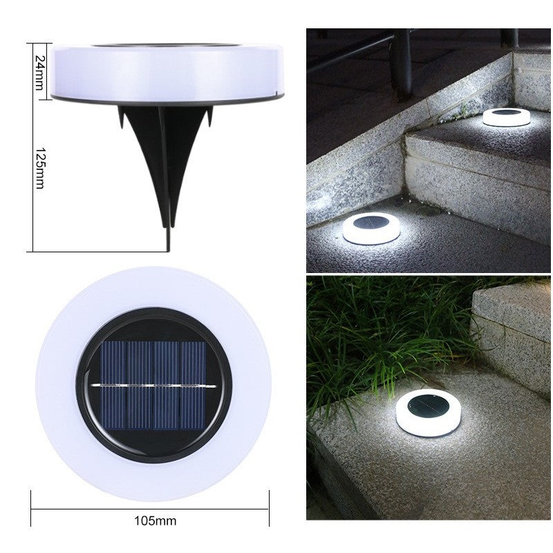 Lampa Solara LED, sub forma de cerc, pentru gazon sau grădină rezistenta la apa, Lumina Alb Rece