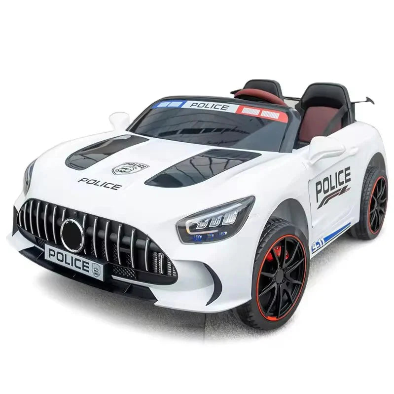Masinuta Electrica de Politie Rosu 4x4 12V cu 2 locuri, copii 3-9 ani
