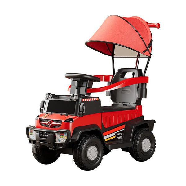 Mașinuță Electrică pentru Copii, cu Telecomandă și Mâner Detașabil, Lumini LED și Muzică, +1 An