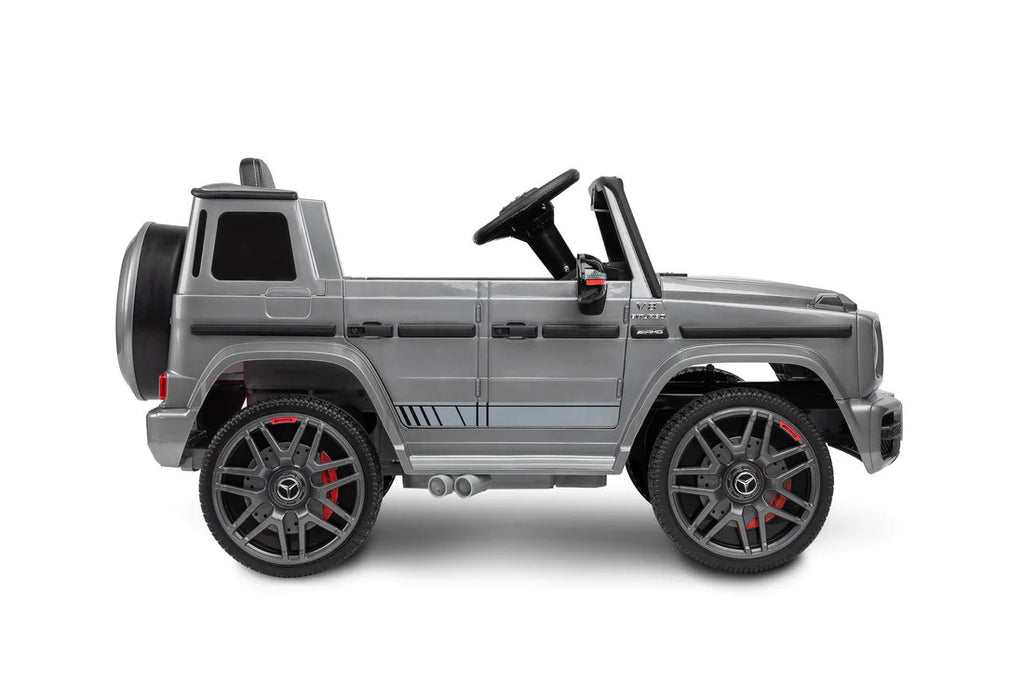 Masinuta Electrica Mercedes AMG G63, Pentru Copii 3-9 ani, Gri, Cu Telecomanda 12V
