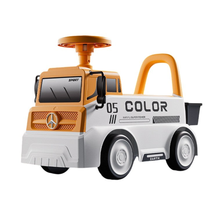 Mașinuță pentru copii, 3 ani, Model Camion, Sport, Claxon, Cutie Depozitare, 62x26x40 cm, Portocaliu