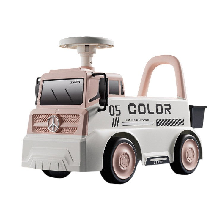 Mașinuță pentru copii, 3 ani, Model Camion, Sport, Claxon, Cutie Depozitare, 62x26x40 cm, Roz