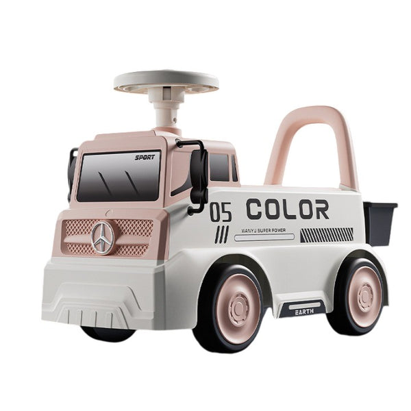 Mașinuță pentru copii, 3 ani, Model Camion, Sport, Claxon, Cutie Depozitare, 62x26x40 cm, Roz