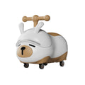 Masinuta Ride-On, Sistem Anti-Rasturnare, Sistem de Lumini si Sunet, Bluetooth, 1-3 Ani, Model Catel, 43 x 33 x 26 cm, Alb - Maro