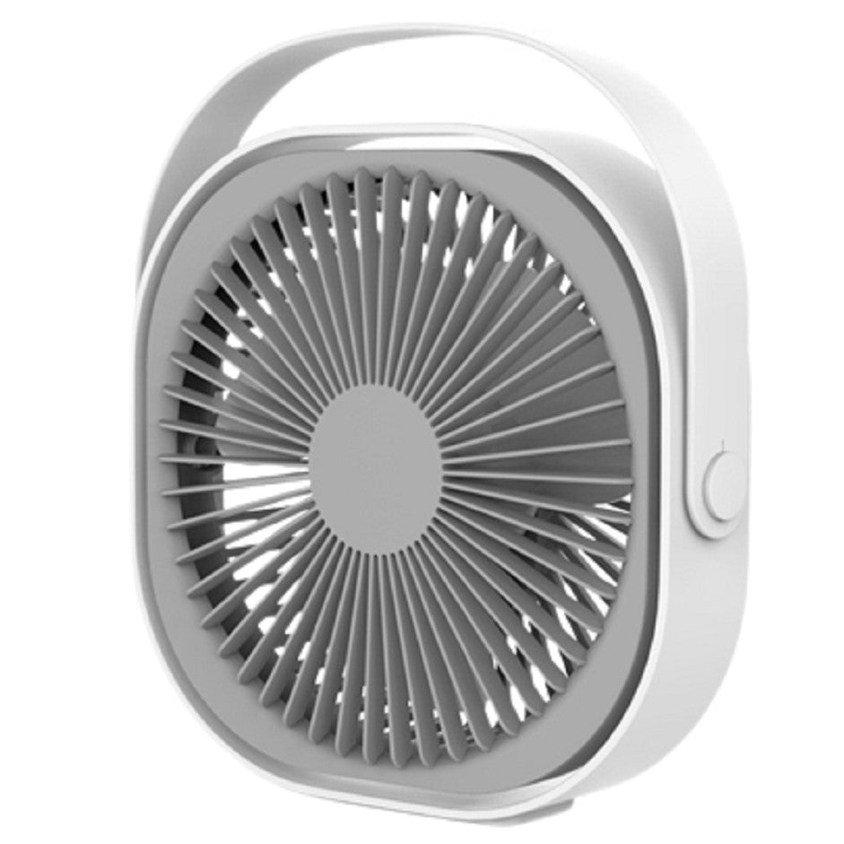 Mini Ventilator de Birou Maison Elise – USB, 3 Viteze, Rotire 360°, Design Pisicuță, 1500 mAh, Alb Elegant