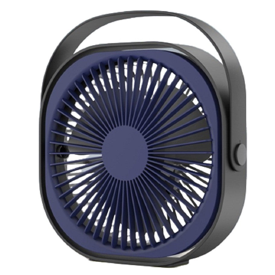 Mini Ventilator de Birou Maison Elise – USB, 3 Viteze, Rotire 360°, Design Pisicuță, Albastru Pastel