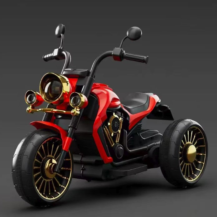 Motocicleta electrica cu acumulator, bluetooth, sistem anti-rasturnare, sistem de lumini si sunet, 1-8 ani, 93 x 48 x 63 cm, Rosu