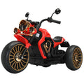 Motocicleta electrica cu acumulator, bluetooth, sistem anti-rasturnare, sistem de lumini si sunet, 1-8 ani, 93 x 48 x 63 cm, Rosu