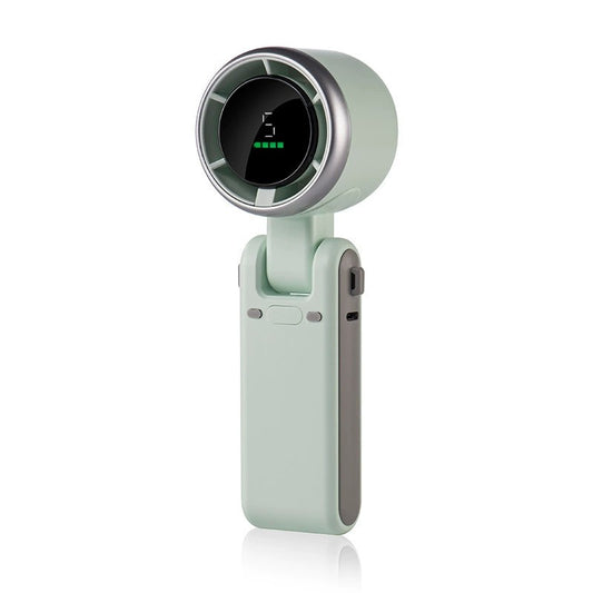 Mini Ventilator Portabil Maison Elise – 5 Trepte de Viteză, Afișaj Digital, Încărcare USB-C, Ultra Silențios, 180° Reglabil, 200g – Negru, Alb sau Verde