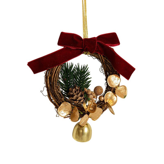 Ornament de Brad, tip Coronita de Craciun cu Clopotel