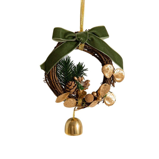 Ornament de Brad, tip Coronita de Craciun cu Clopotel