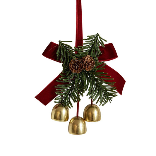 Ornament de Brad, tip Funda de Craciun cu 3 Clopotei