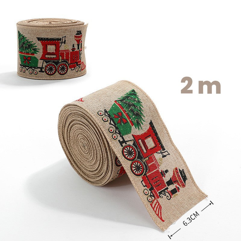 Panglica de Craciun pentru Decor Brad, Panglica Decorativa de Craciun pentru Funde