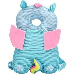 Pernă tip Rucsac pentru Protecția Capului Bebelușului, Tetieră cu Animăluț, 33x6x19 cm