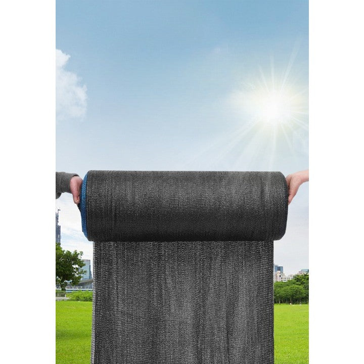Plasa de umbrire neagră , lățime 2m, lungime 20m, protecție UV, grad de umbrire 50-55%