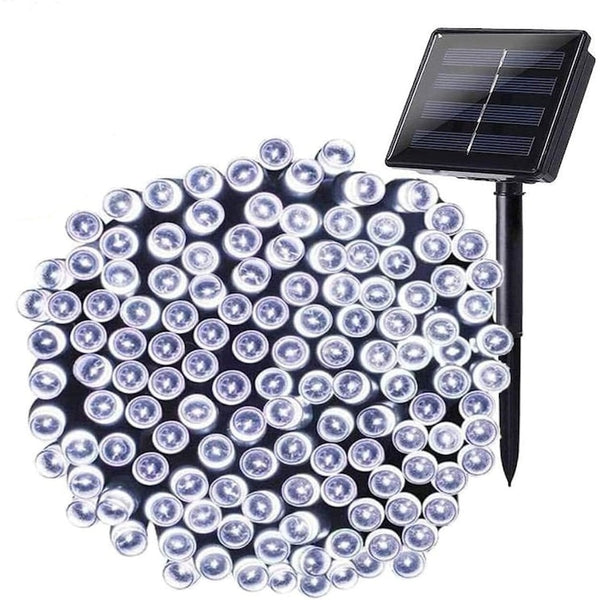 Instalație de Crăciun Solara, 20 metri, 200LED-uri, Lumina Alb Rece