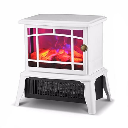 Șemineu electric cu efect de flacăra 1500W - Alb