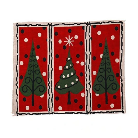 Servet de masă - Model Brazi de Crăciun, Tematica Crăciun - 47x33 cm