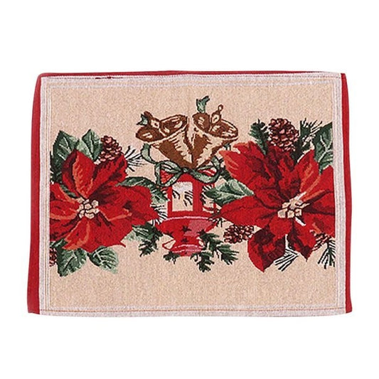 Șervețel Decorativ pentru Masă Tematică Crăciun, Model Crăciunițe 43 x 34 cm, Roșu