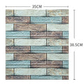 Set 10 Placi tapet autocolant 3D cu imitație de cărămidă - Multicolor 35x38 cm