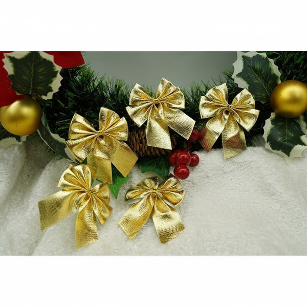 Set 12 Fundițe pentru brad, aurii 8x6 cm