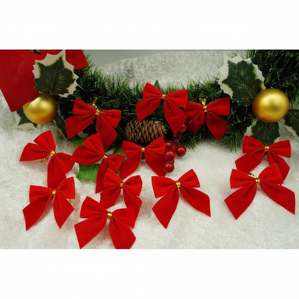 Set 12 Fundițe pentru brad, roșii , 5x5cm