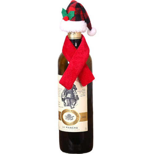 Set 2 Accesorii Decorative pentru Sticla de Vin Crăciun