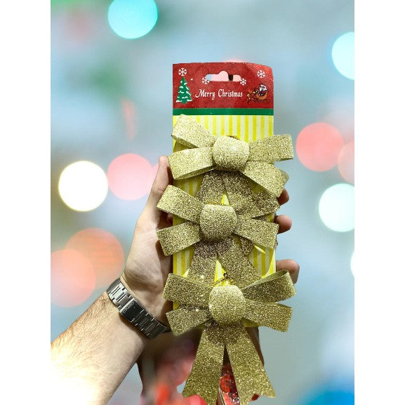 Set 3 fundite pentru brad, Aurii