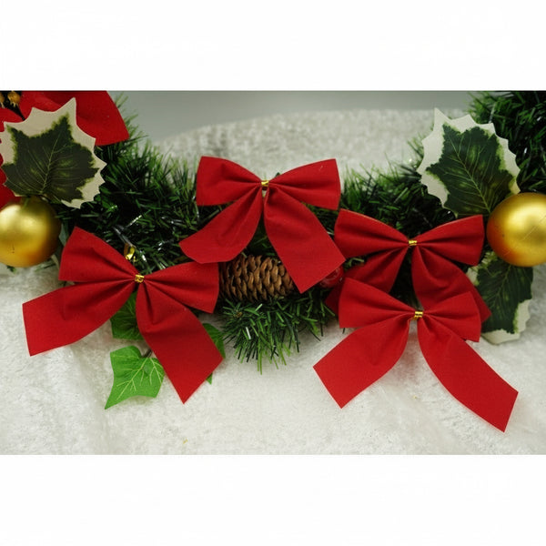 Set 6 Fundițe pentru brad roșii 7x8cm