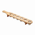 Set 6 pahare de Shot din sticla, cu suport de lemn, Design rustic 49.5x7x6.5 Maro