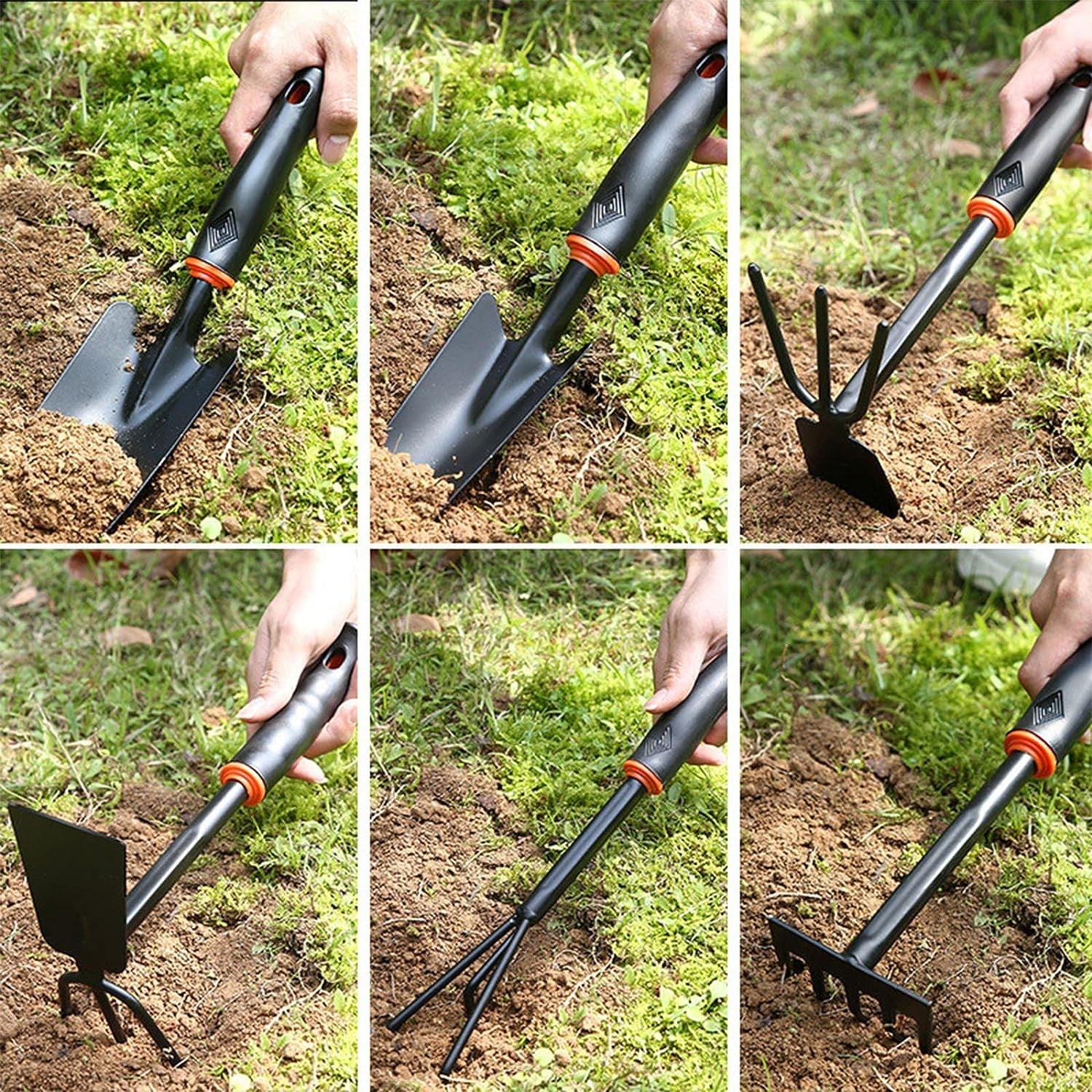 Set de 7 unelte de grădină , pentru plantare prelucrare sol si îngrijire plante