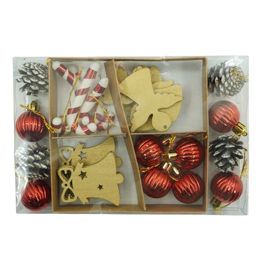 Set 24 ornamente de brad tip glob, multicolor