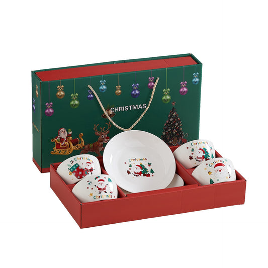 Set Veselă Festivă Temă Crăciun, din Ceramică