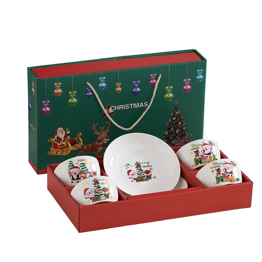 Set Veselă Festivă Temă Crăciun, din Ceramică