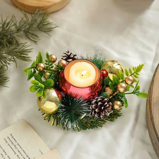 Suport pentru Lumanare de Craciun, Model Glob pentru Brad 2 Conuri