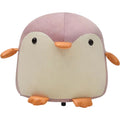 Taburet pentru copii in forma de pinguin, Roz