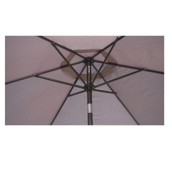 Umbrela terasa/grădină , înălțime 2.5m, diametru 2.3m, manivela/ înclinare Gri