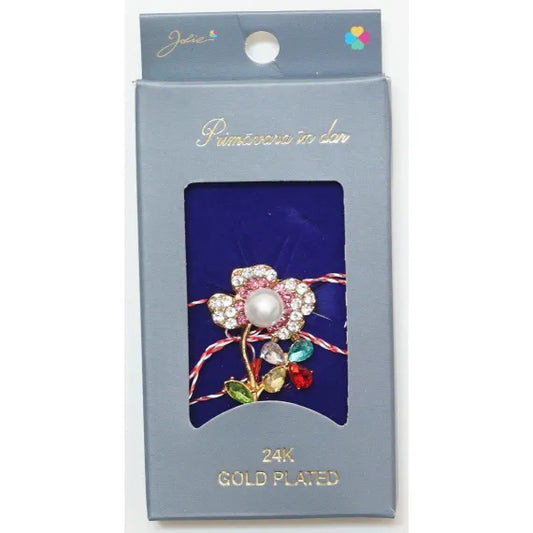 Martisor Floare Brosa Placata cu Aur 24K