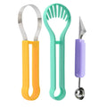 Ustensila de bucătărie 4in1 pentru tăiat si decorat fructe din inox.