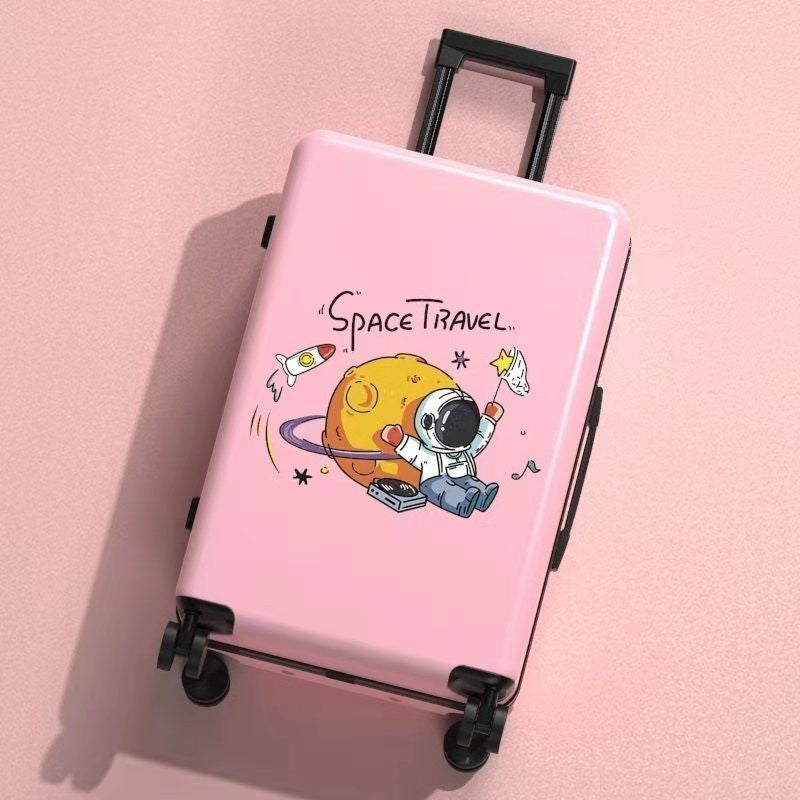 Troller de calorie 56x35x22 cm , 4 roti, maner reglabil , fermoar, cifru , Roz