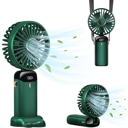 Ventilator Ultra Portabil Maison Elise cu Aromaterapie – 3 în 1, Verde