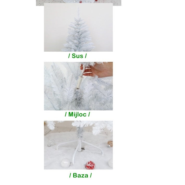 Brad de Craciun artificial cu suport inclus 120 cm, 240 ramuri/varfuri,