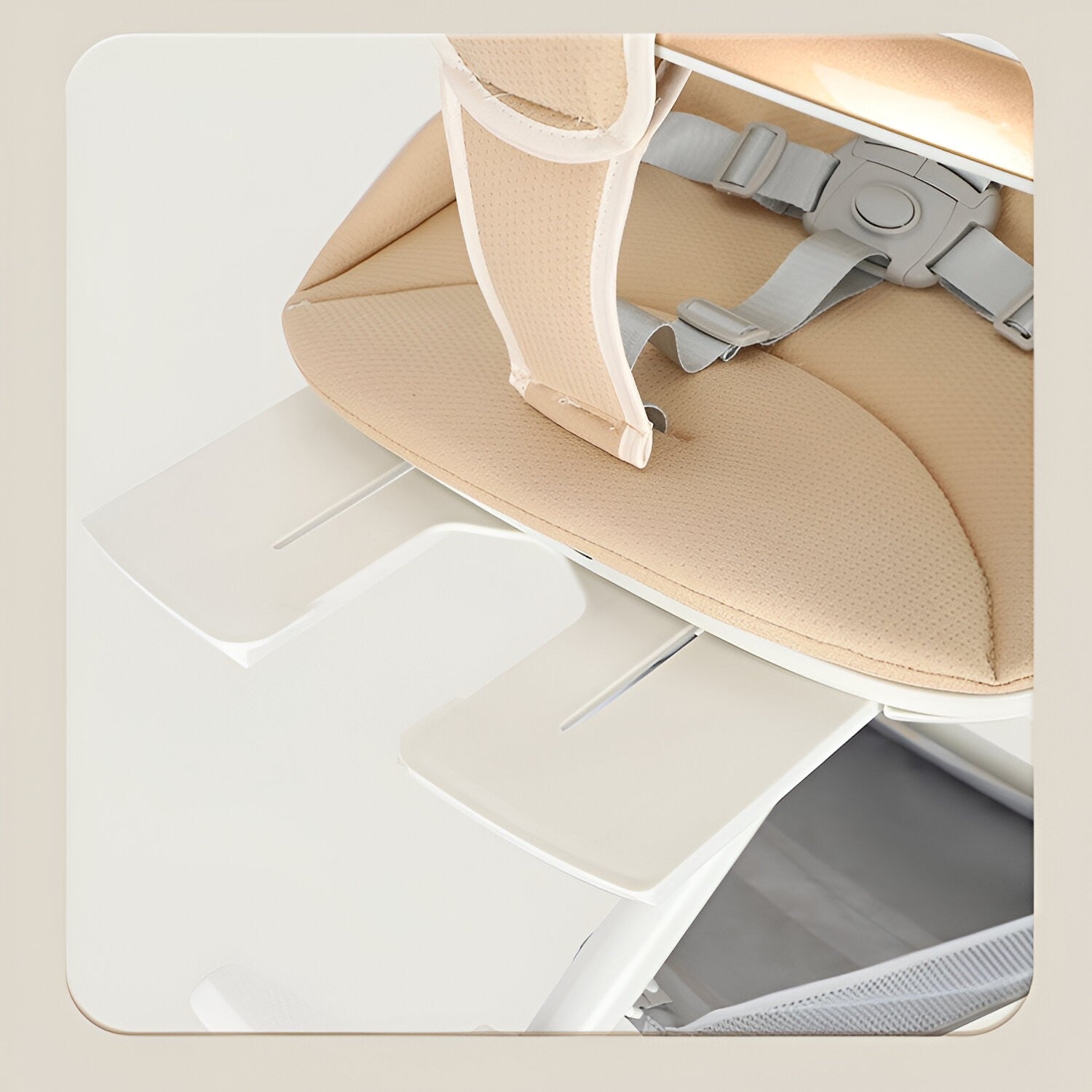 Cărucior sport 3in1, 6-36 luni , reversibil, pliabil, tăviță pentru masa, roti 360 si parasolar-Model Jungle -Crem