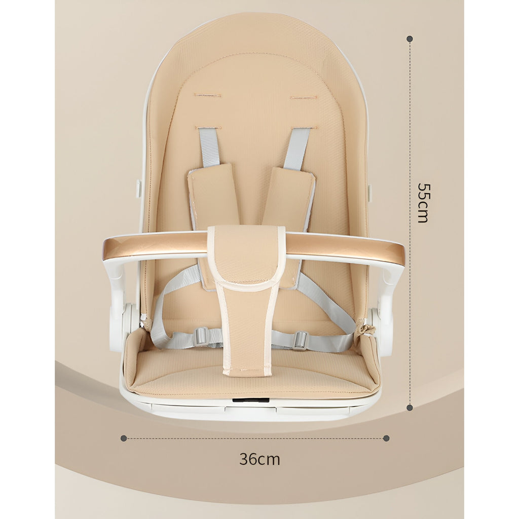 Cărucior sport 3in1, 6-36 luni , reversibil, pliabil, tăviță pentru masa, roti 360 si parasolar-Model Jungle -Crem