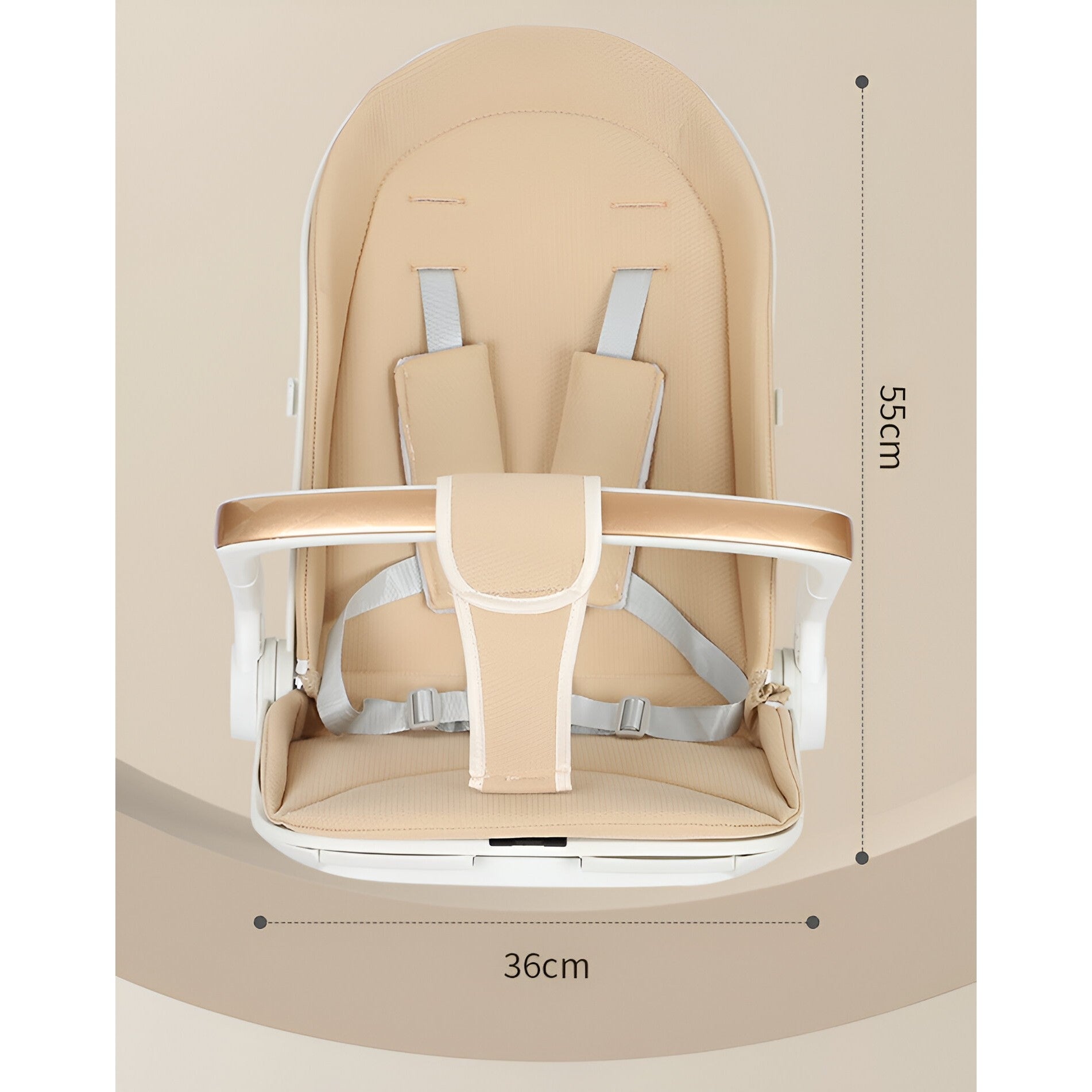 Cărucior sport 3in1, 6-36 luni , reversibil, pliabil, tăviță pentru masa, roti 360 si parasolar-Model Jungle -Crem